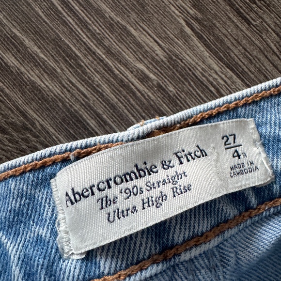 Abercrombie & Fitch ‘90s Straight Ultra High Rise Jeans – Size 27 (4R) - Picture 3 of 9